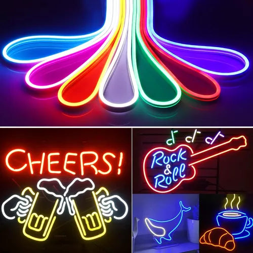 Hilo Tira Luz Neón Colores Led Conector